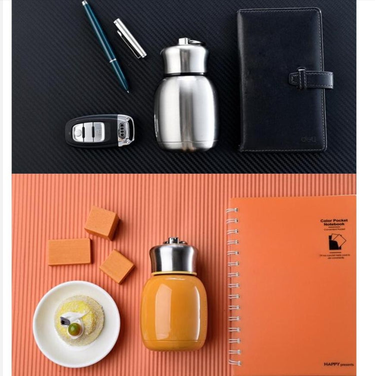 Mini Cute Coffee Vacuum Flasks Thermos Stainless Steel Cup Travel Drink Water Bottle Thermoses Mugs 200ML(Stainless steel)