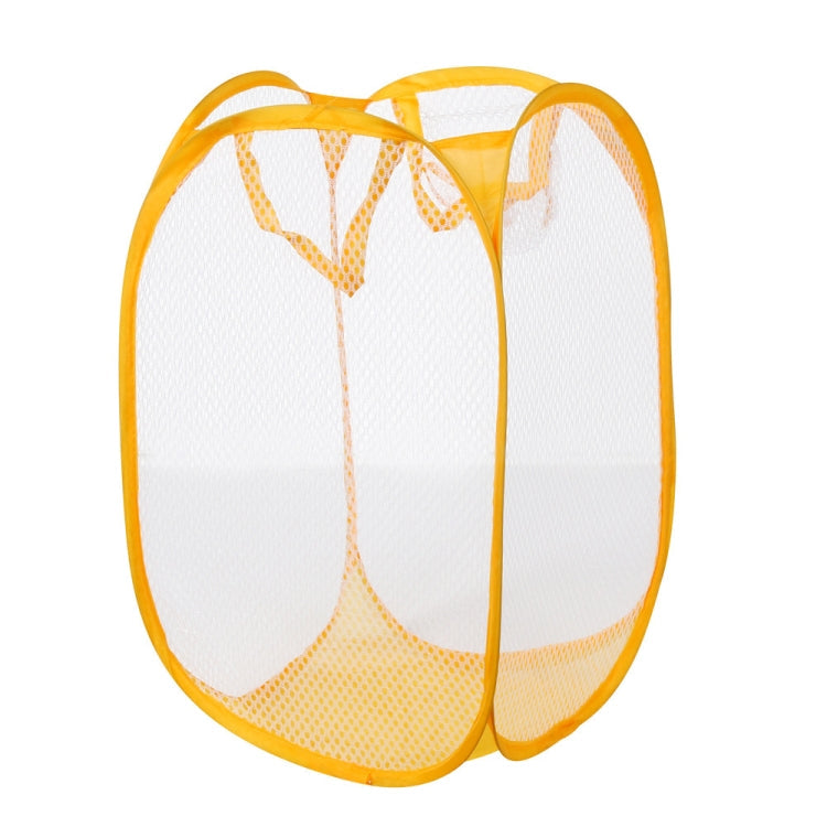 Foldable Pop Up Wash Bag Laundry Basket Bag Hamper Mesh Storage Pueple Dirty Clothes Basket(Blue)