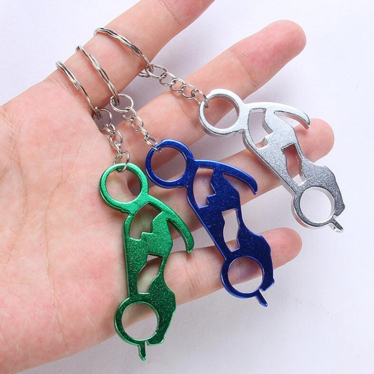 12 PCS Personalized Creative Backpack Keychain Small Pendant Aluminum Bottle Opener, Style:Motorcycle