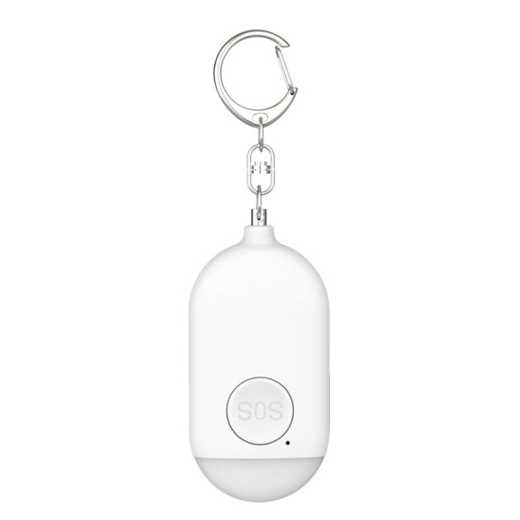 130dB IP44 Waterproof Rechargeable Anti-wolf Alarm Flashlight Intelligent Personal Alarm, English Packaging(White)