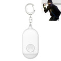 130dB IP44 Waterproof Rechargeable Anti-wolf Alarm Flashlight Intelligent Personal Alarm, English Packaging(White)
