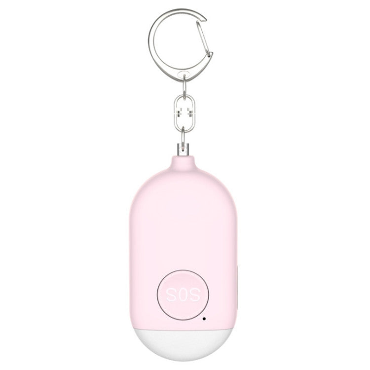 130dB IP44 Waterproof Rechargeable Anti-wolf Alarm Flashlight Intelligent Personal Alarm, English Packaging(Pink)
