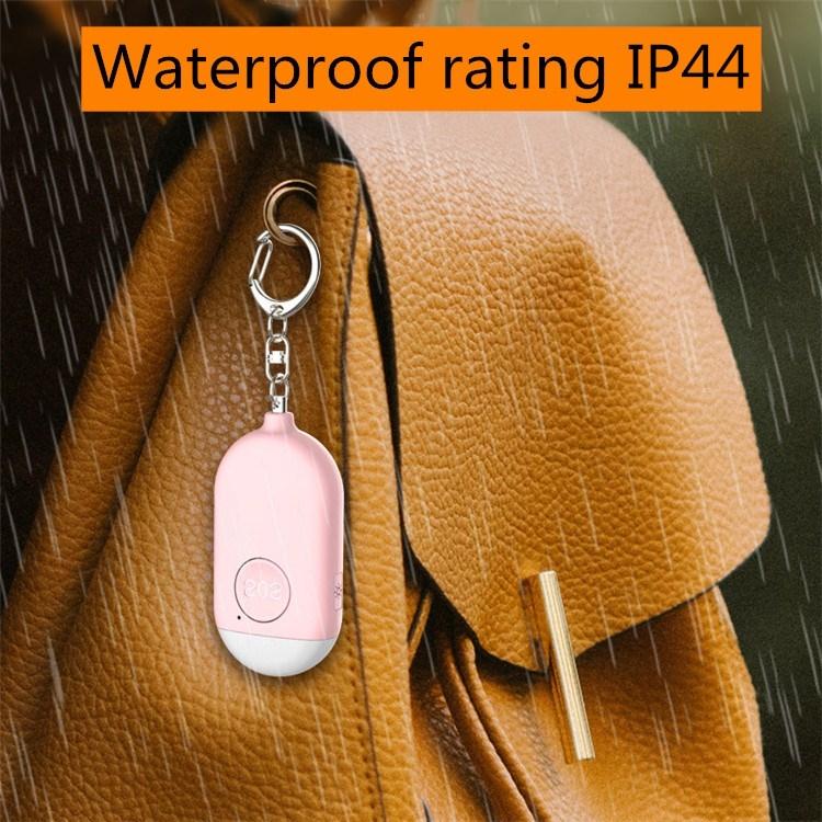 130dB IP44 Waterproof Rechargeable Anti-wolf Alarm Flashlight Intelligent Personal Alarm, English Packaging(Blue)