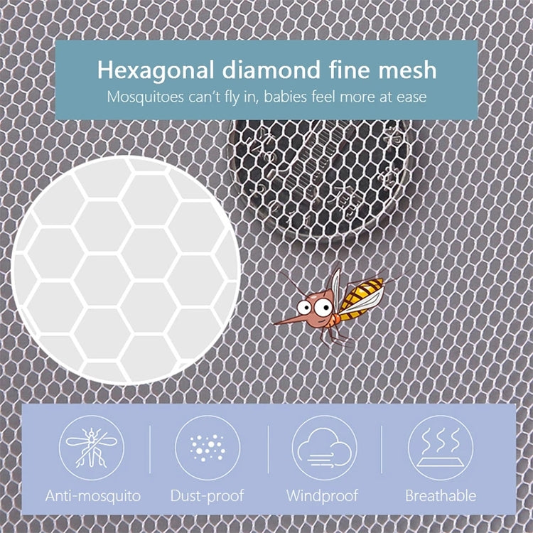 3 PCS 150cm Baby Pushchair Mosquito Insect Shield Net Safe Infants Protection Mesh Stroller Accessories Mosquito Net(Blue)