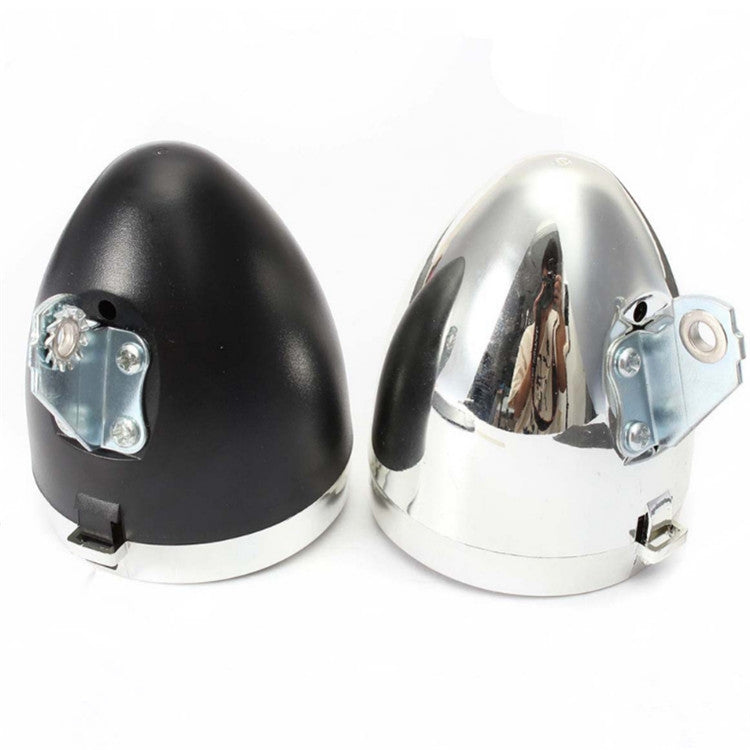 3 LED Retro Bicycle Headlight Night Riding Safety Warning Light(Black)