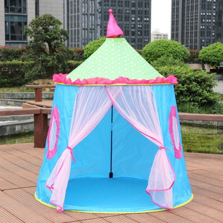 Children Toy House Yurt Folding Game Tent(Blue)