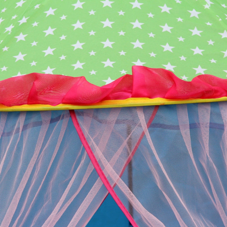 Children Toy House Yurt Folding Game Tent(Blue)