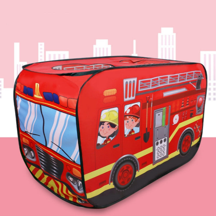 Children Toy Tent Cloth Fire Truck Police Car School Bus Game House(Fire Truck)