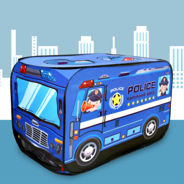 Children Toy Tent Cloth Fire Truck Police Car School Bus Game House(Police Car)