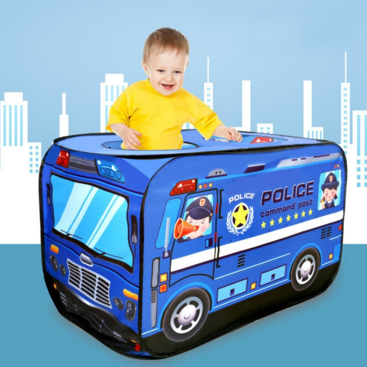 Children Toy Tent Cloth Fire Truck Police Car School Bus Game House(Police Car)