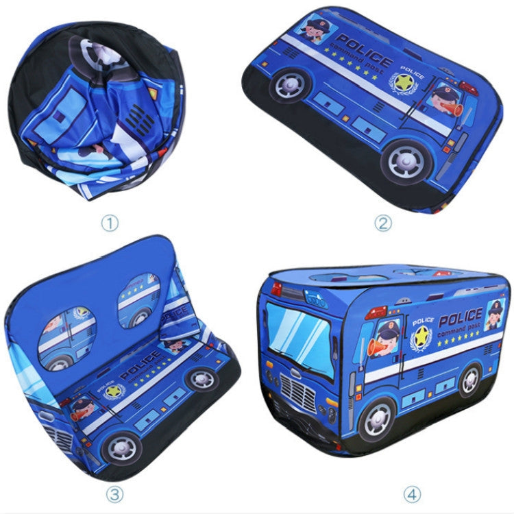 Children Toy Tent Cloth Fire Truck Police Car School Bus Game House(Police Car)