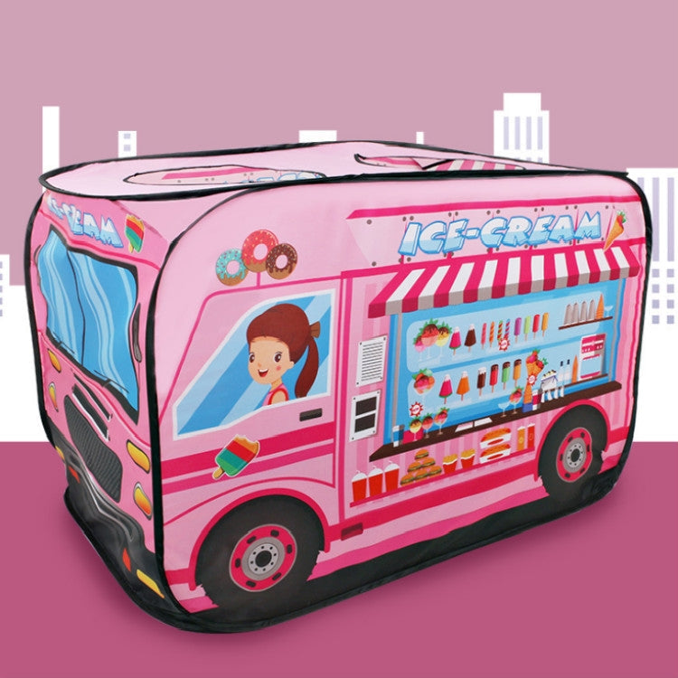 Children Toy Tent Cloth Fire Truck Police Car School Bus Game House(Ice Cream Truck)