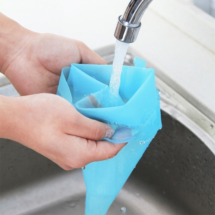 4 in 1 Silicone Icing Piping Cream Pastry Bag Nozzle DIY Cake Decorating Tools Set(EVA Bag Blue 4 Mixed)