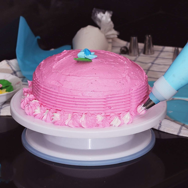 106 in 1 Cake Turntable Set Stainless Steel Decorating Mouth Cake Decorating Baking Tool(Blue)
