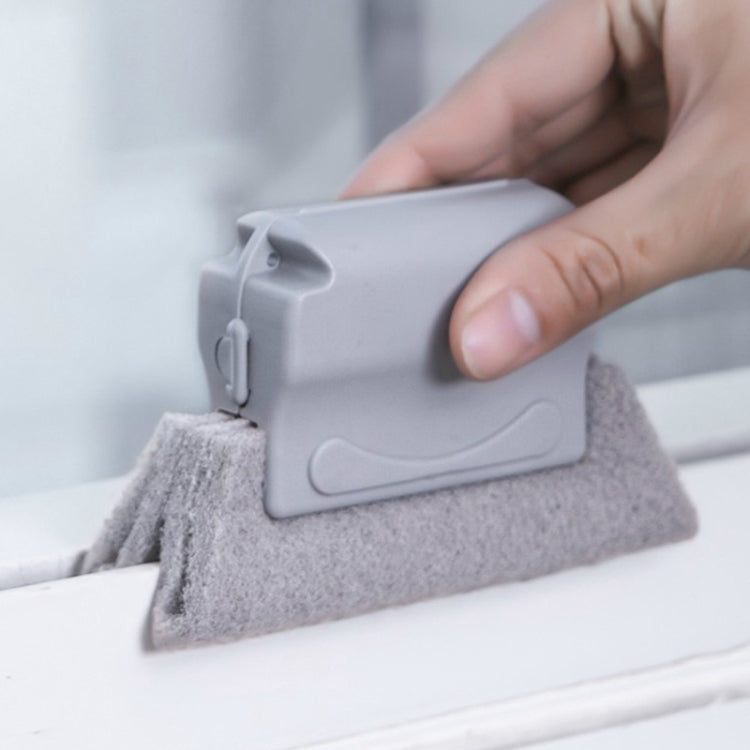 Window Groove Cleaning Cloth Cleaning Brush(Gray Green)