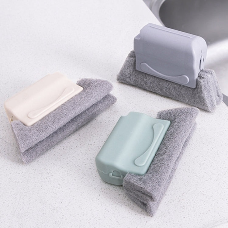 Window Groove Cleaning Cloth Cleaning Brush(Gray Green)