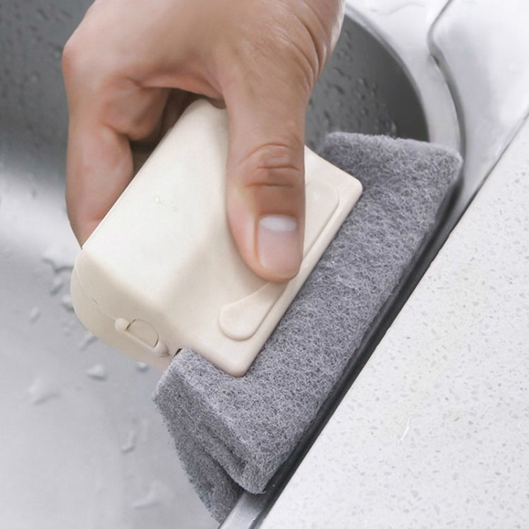 Window Groove Cleaning Cloth Cleaning Brush(Gray Green)