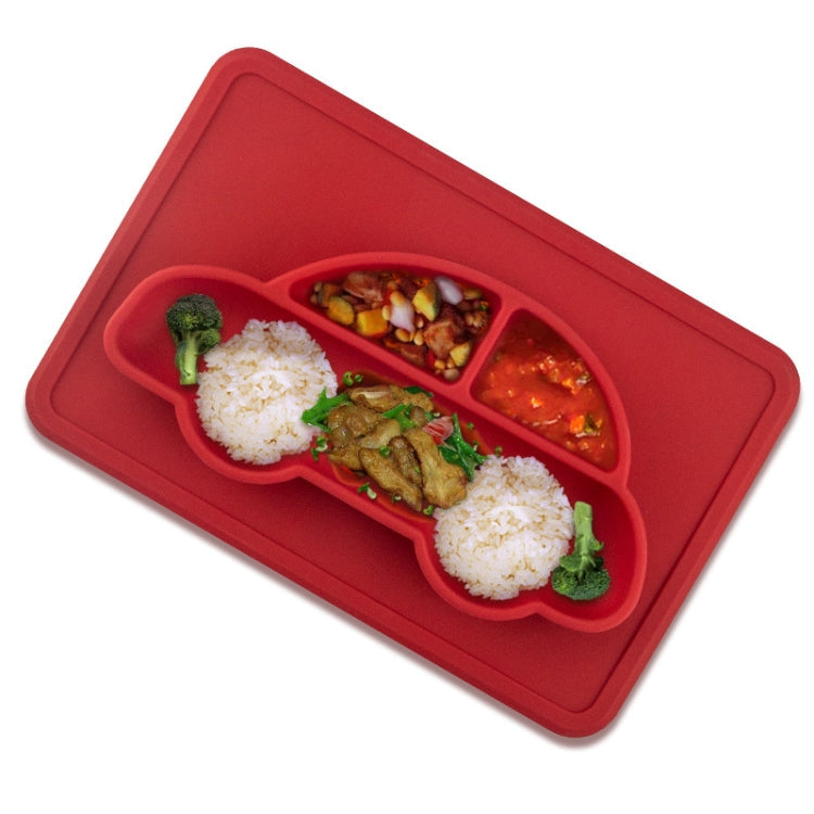 Integrated Child Food Grade Silicone Square Car Plate(Blue)