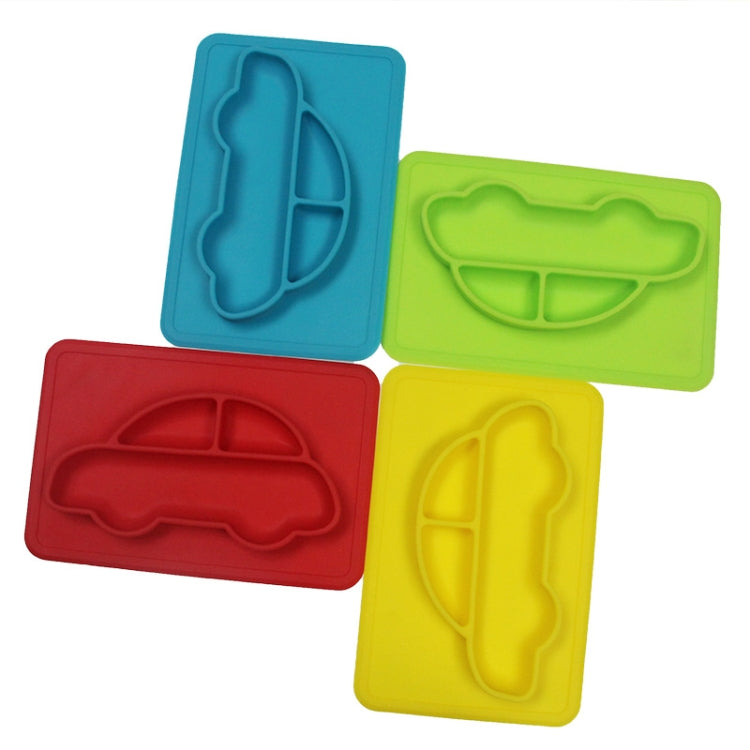 Integrated Child Food Grade Silicone Square Car Plate(Green)