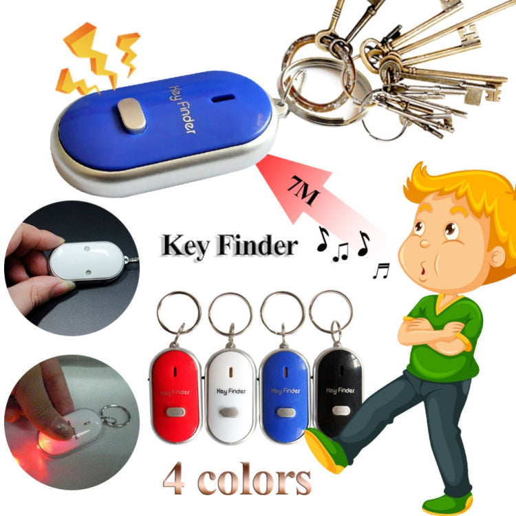 Mini LED Whistle Key Finder Flashing Beeping Remote Lost Keyfinder Locator Keyring for children(white)