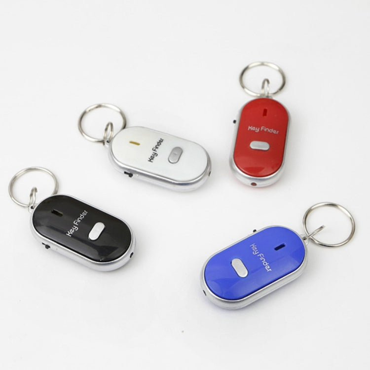 Mini LED Whistle Key Finder Flashing Beeping Remote Lost Keyfinder Locator Keyring for children(white)