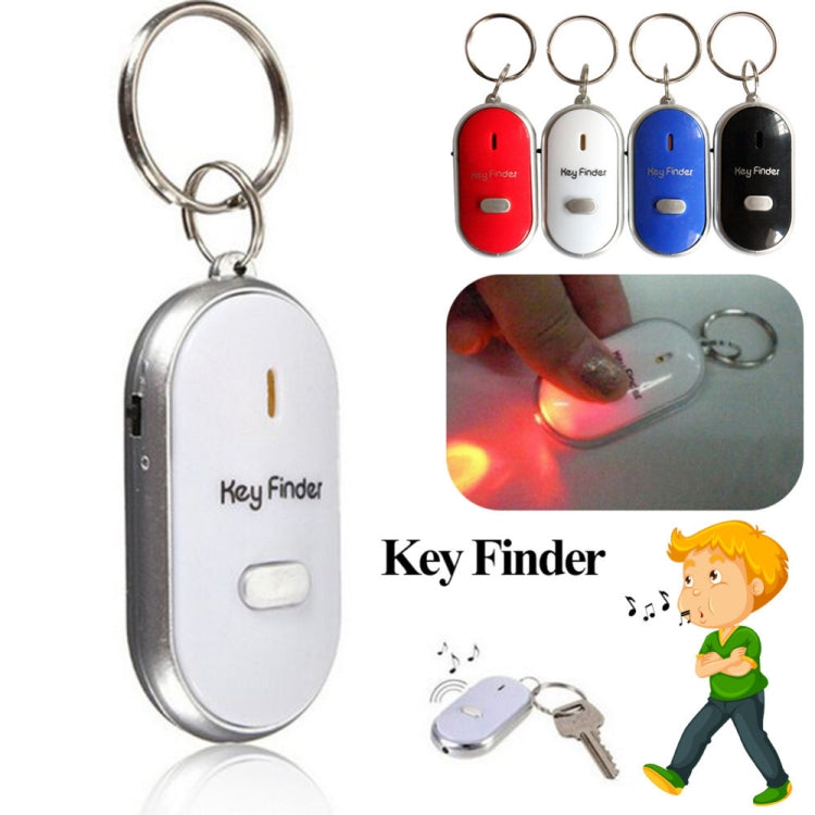 Mini LED Whistle Key Finder Flashing Beeping Remote Lost Keyfinder Locator Keyring for children(black)