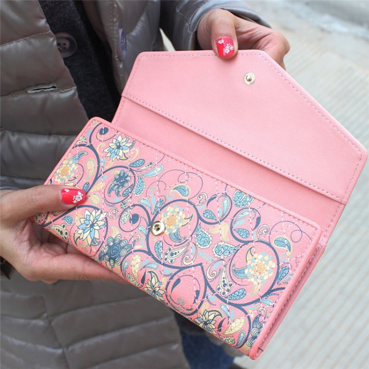 Fashion Ladies Leather Clutch Bag Purse Long Cartoon Wallet Coin Purse(Watermelon red)