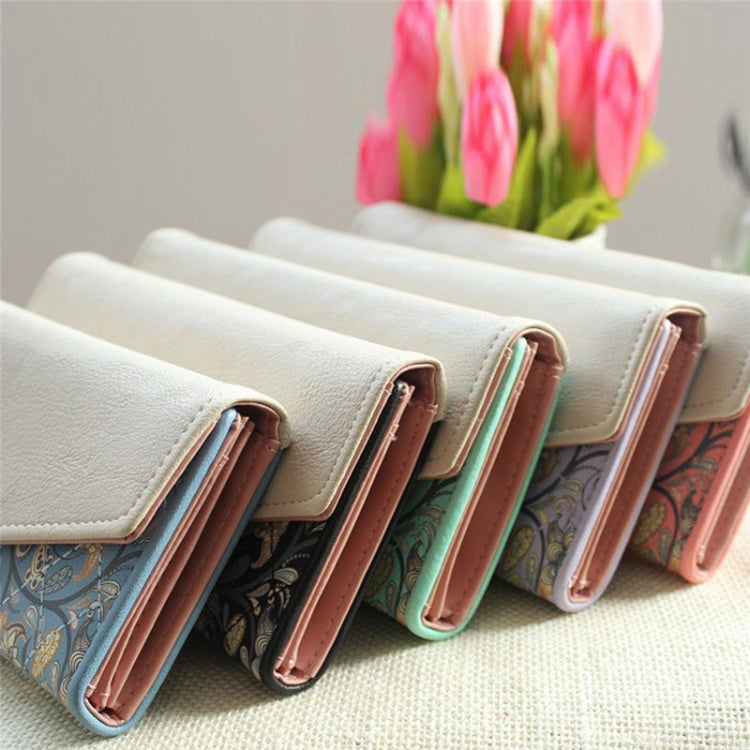 Fashion Ladies Leather Clutch Bag Purse Long Cartoon Wallet Coin Purse(Watermelon red)
