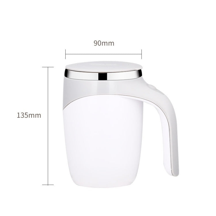 Electric Stirring Cup Milkshake Coffee Stirring Cup, Capacity: 380ml(White)