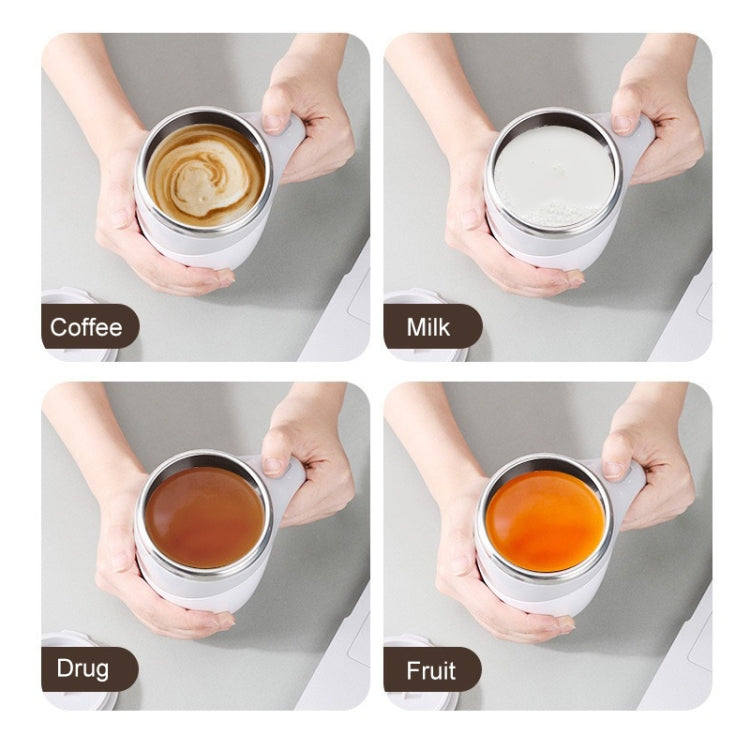 Electric Stirring Cup Milkshake Coffee Stirring Cup, Capacity: 380ml(White)