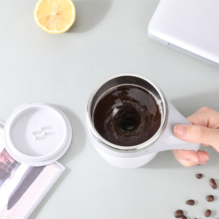 Electric Stirring Cup Milkshake Coffee Stirring Cup, Capacity: 380ml(White)