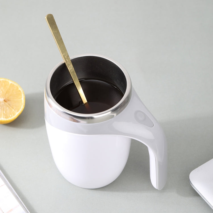Electric Stirring Cup Milkshake Coffee Stirring Cup, Capacity: 380ml(White)