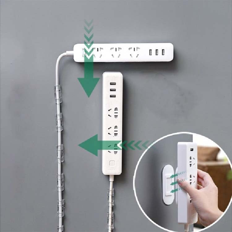 5pcs Outlet Holder Wall Mount Plug Board Socket Fixing Frame(White)