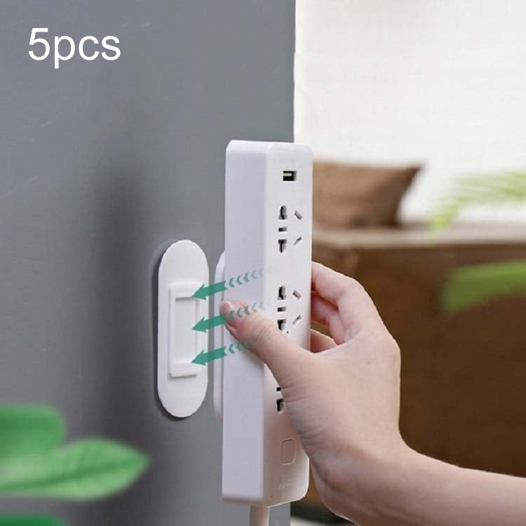 5pcs Outlet Holder Wall Mount Plug Board Socket Fixing Frame(White)