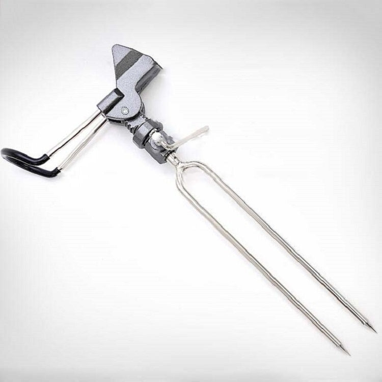 Stainless Steel Fishing Bracket Throwing Rod Sea Rod Hand Rod Fishing Rod Bracket, Color:B Gray