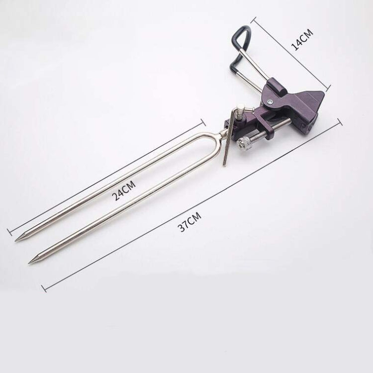 Stainless Steel Fishing Bracket Throwing Rod Sea Rod Hand Rod Fishing Rod Bracket, Color:B Gray