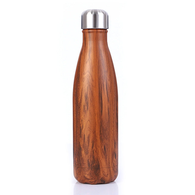 Thermal Cup Vacuum Flask Heat Water Bottle Portable Stainless Steel Sports Kettle(Chocolate)