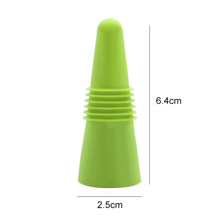 Food Grade Silicone Wine Stopper Creative Preservation Bottle Stopper(Green)