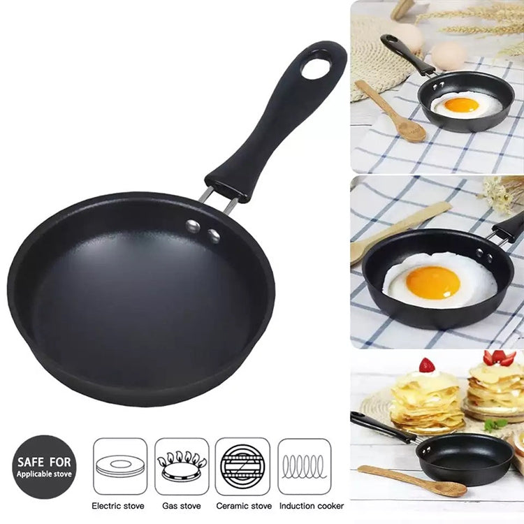 Mini Egg Frying Panpure Non-Stick  Flat Bottom Pan Multicooker, Size:12cm