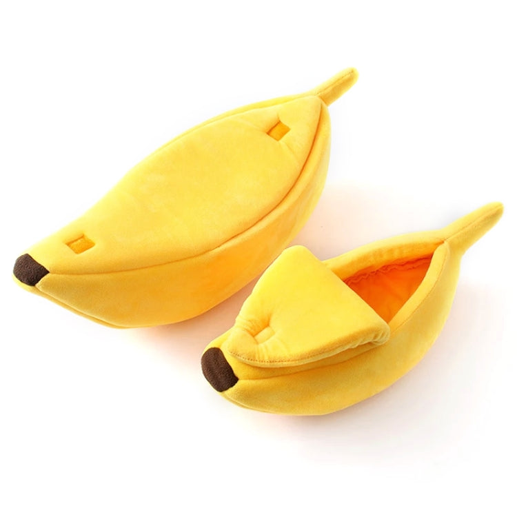 Creative Kennel Banana Shape Cat Litter Winter Warm Pet Nest, Size:S(Yellow)