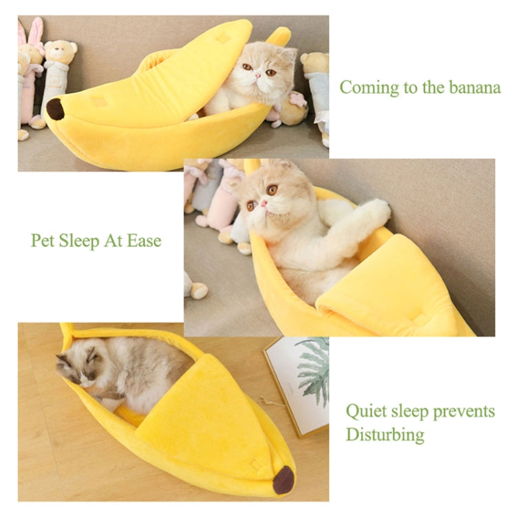 Creative Kennel Banana Shape Cat Litter Winter Warm Pet Nest, Size:XL(Yellow)