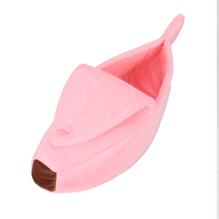 Creative Kennel Banana Shape Cat Litter Winter Warm Pet Nest, Size:XL(Pink)