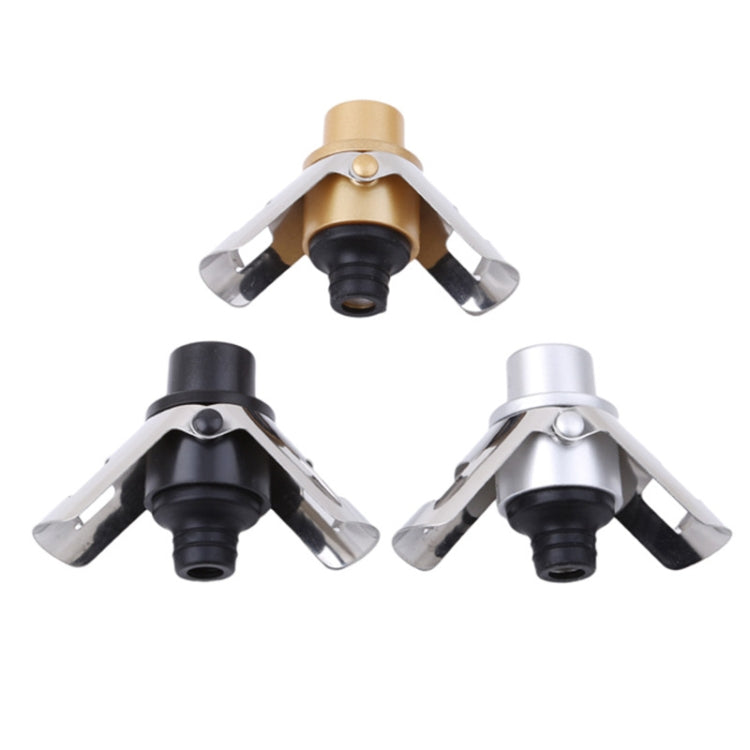 Push-button Stainless Steel Pumping Champagne Stopper Sparkling Champagne Snap Wing Vacuum Wine Stopper(Gold)