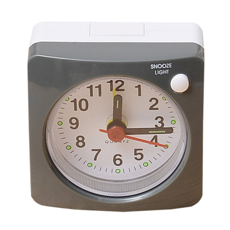 Bedside Mute Alarm Clock With Light & Snooze Function(Gray)