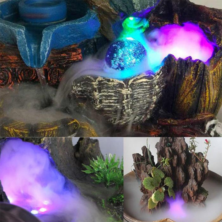 Fountain Fish Tank Ultrasonic Portable Atomizer, US Plug, Type:Electronic 12 Lamp Plastic
