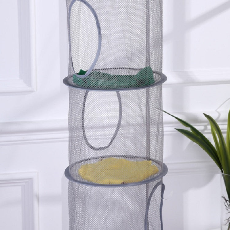 Foldable and Ventilated Four Box Toy Storage and Drying Basket(Grey)