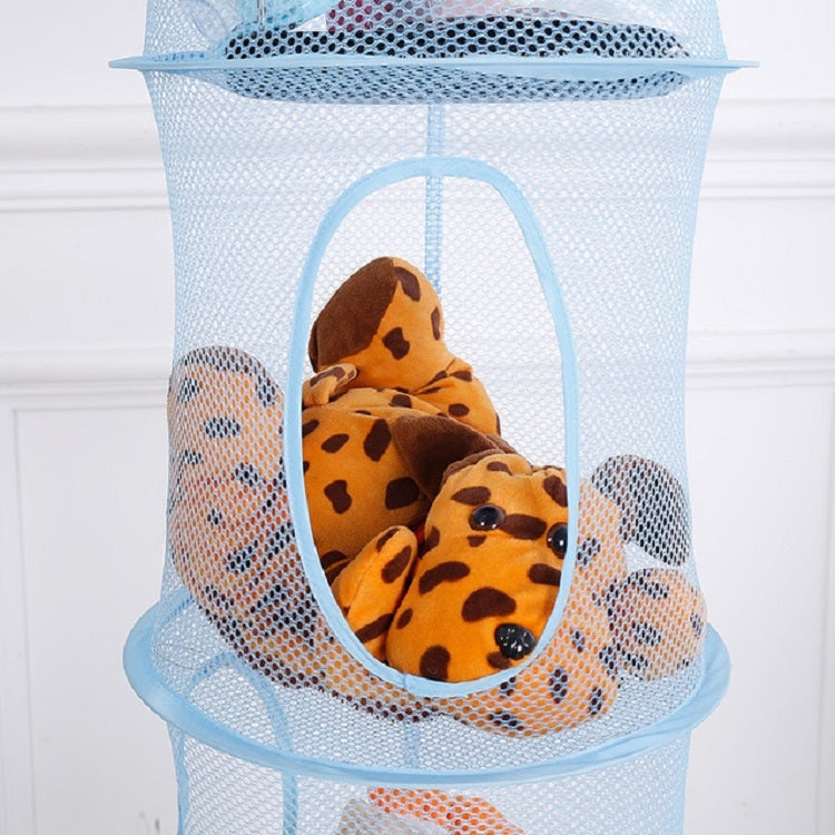 Foldable and Ventilated Four Box Toy Storage and Drying Basket(Grey)