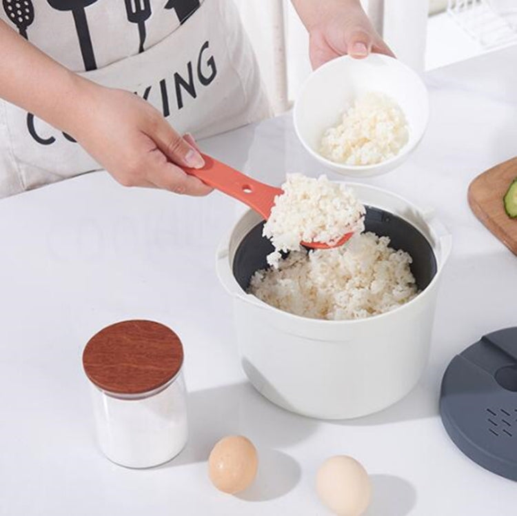 Kitchenware Microwave Oven Utensils Rrice Cooker Heating Steamer Pot Steamed Rice Box(Bright Orange)