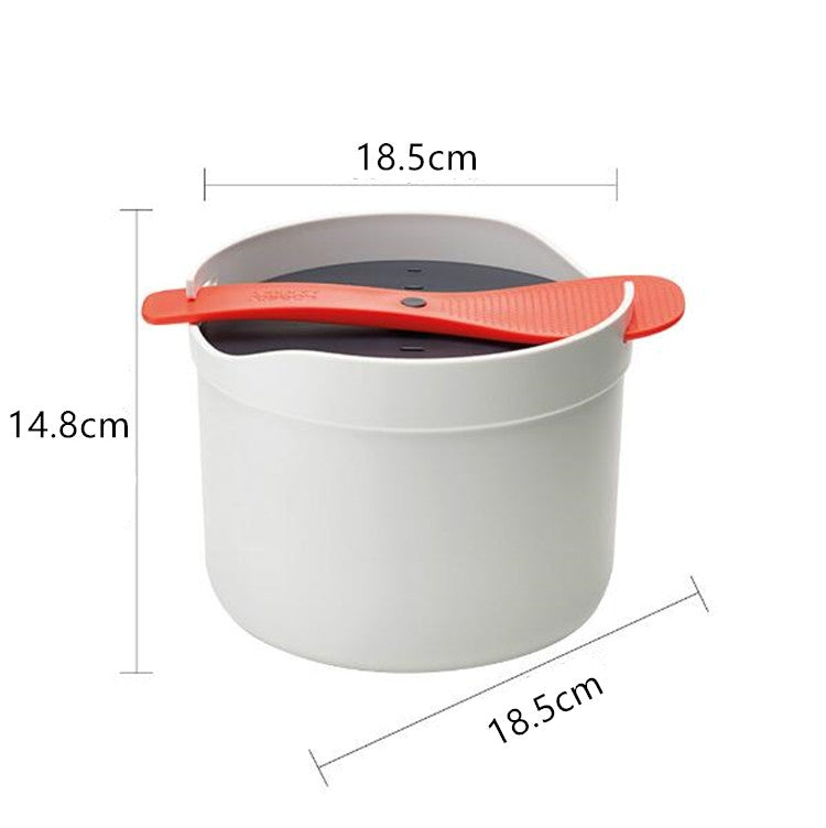 Kitchenware Microwave Oven Utensils Rrice Cooker Heating Steamer Pot Steamed Rice Box(Bright Orange)