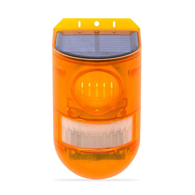 129dB Solar Alarm Light Human Body Induction Alarm Farm Anti-theft Drive Object Sound and Light Alarm Light, Style:N911E English